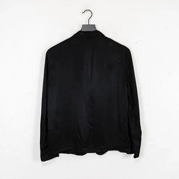 Raquel Allegra Shrunken Blazer in Black Satin size 1 / Small $475 - Picture 9 of 9